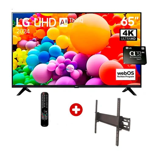 Televisor LG 65” LED Smart TV UHD 4K 65UT7300PSA con ThinQ AI + control Magic + rack 32-70”
